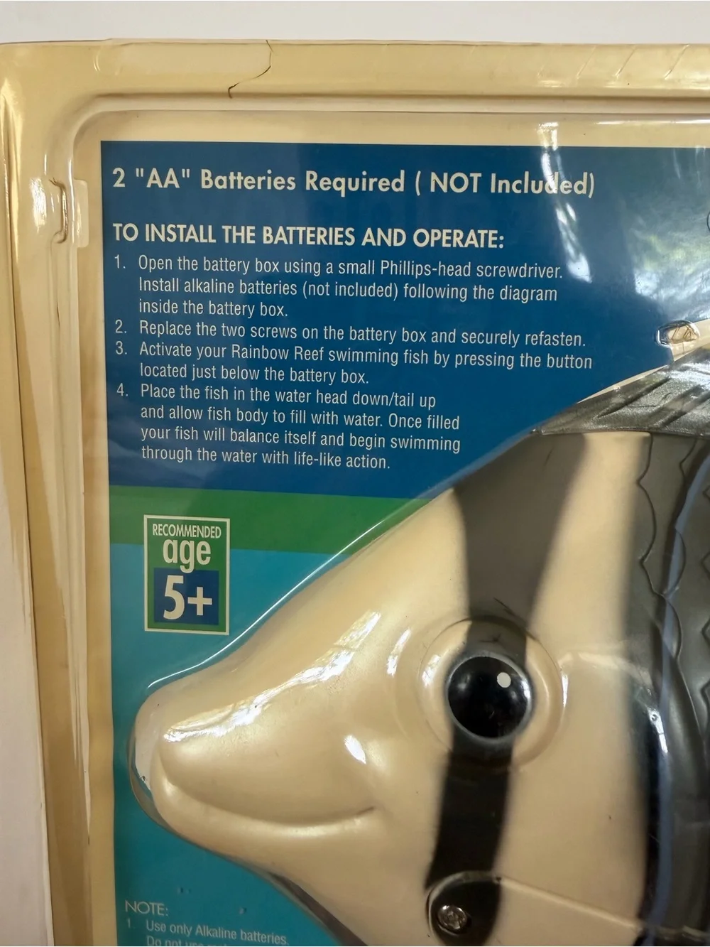 RAINBOW REEF FISH NIB Like Swim Ways Pool Toy Bed Bath and Beyond Vintage